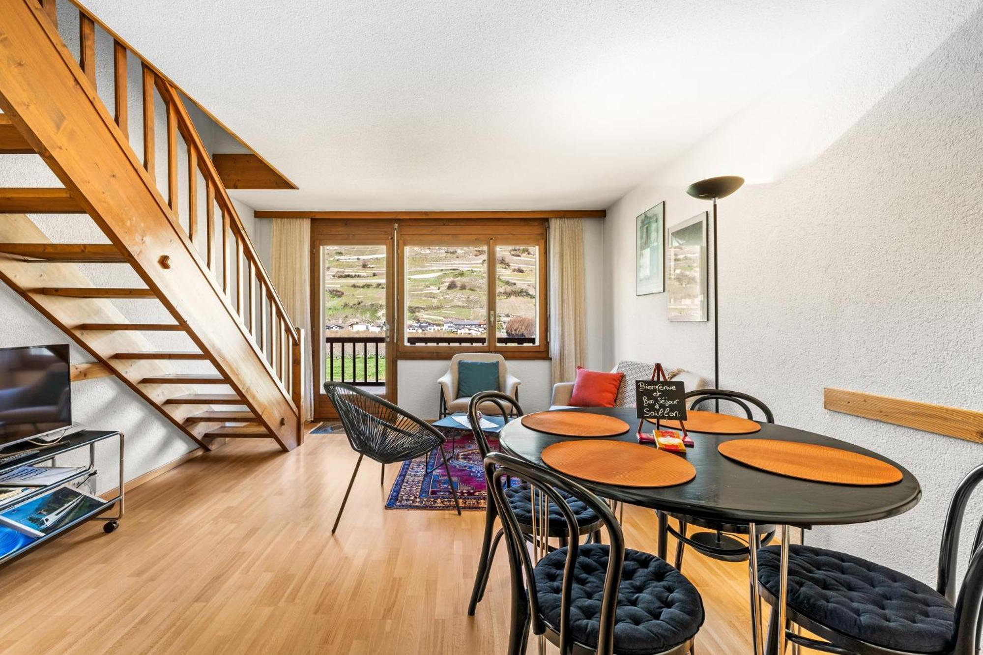 Duplex Cosy Aux Bains De Saillon Apartment Luaran gambar